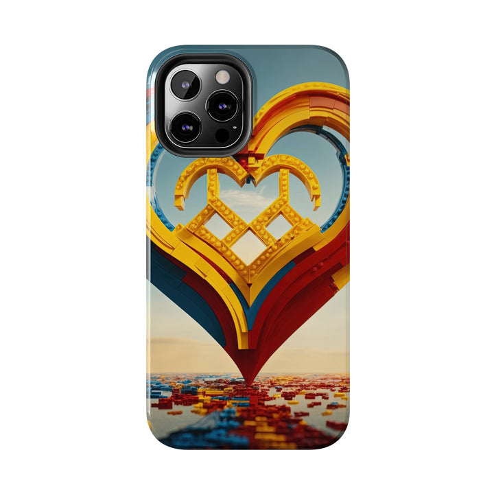 Colorful Heart Sculpture - Tough Phone Case - Phone Case - g(0D·IO) - iPhone 13 Mini - -