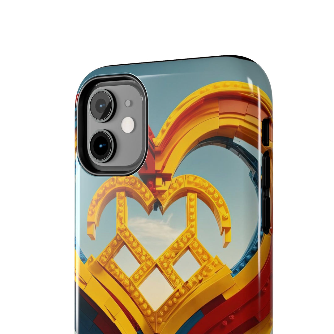 Colorful Heart Sculpture - Tough Phone Case - Phone Case - g(0D·IO) - iPhone 13 Mini - -