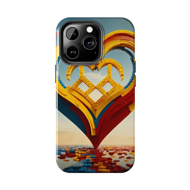 Colorful Heart Sculpture - Tough Phone Case - Phone Case - g(0D·IO) - iPhone 13 Mini - -