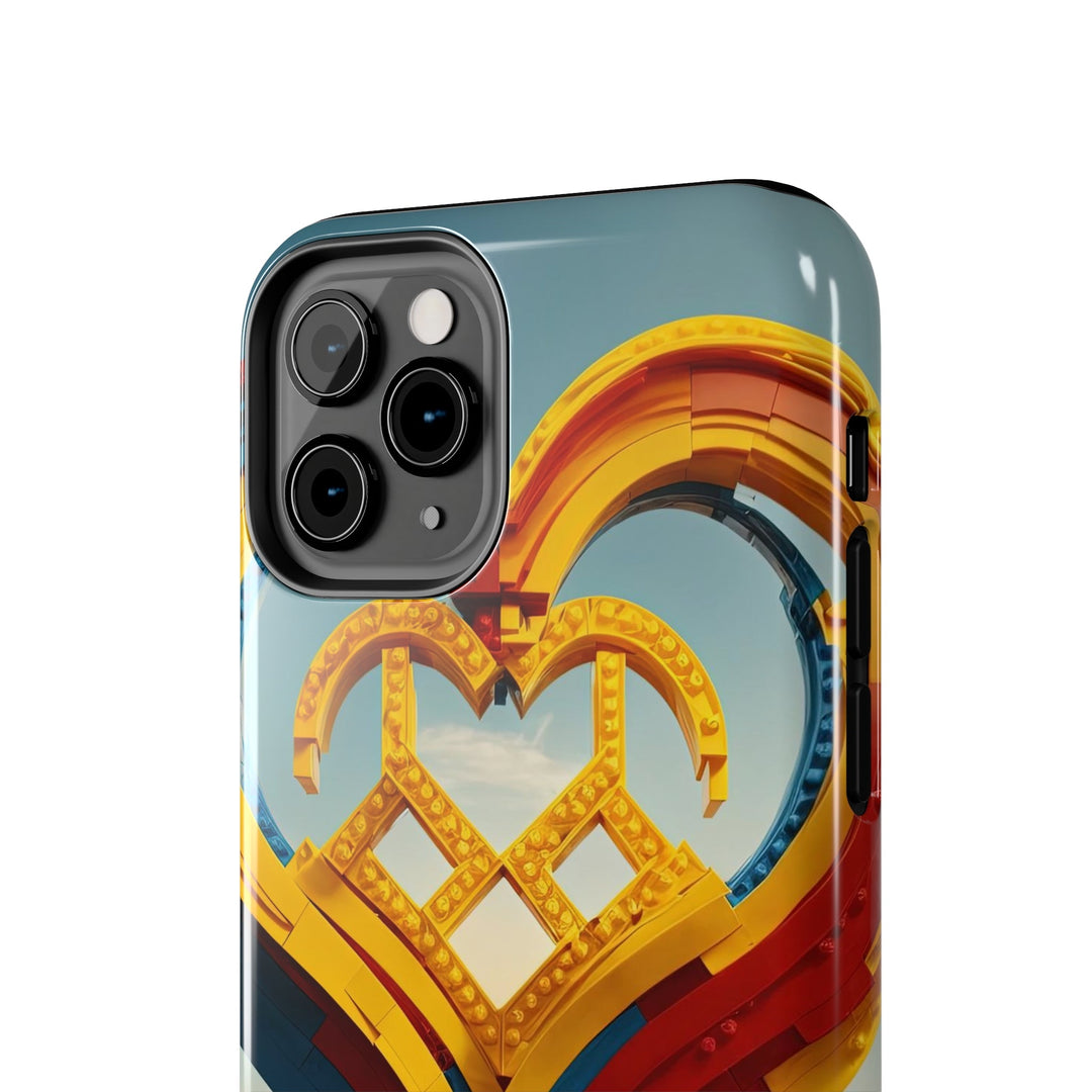 Colorful Heart Sculpture - Tough Phone Case - Phone Case - g(0D·IO) - iPhone 13 Mini - -