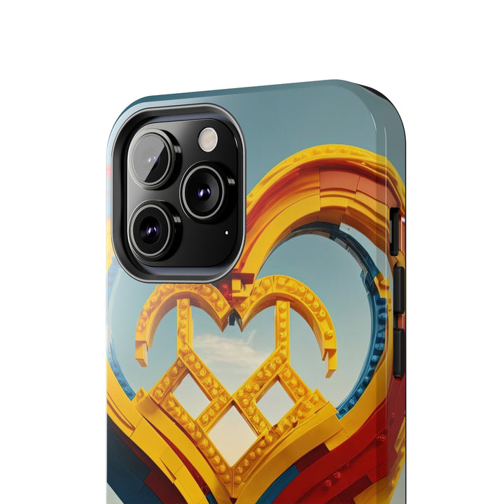 Colorful Heart Sculpture - Tough Phone Case - Phone Case - g(0D·IO) - iPhone 13 Mini - -
