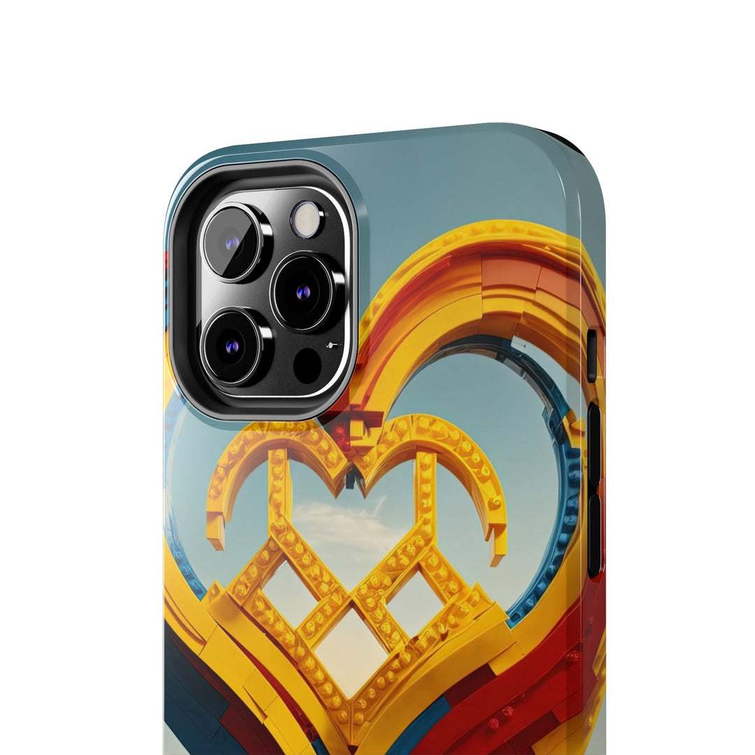 Colorful Heart Sculpture - Tough Phone Case - Phone Case - g(0D·IO) - iPhone 13 Mini - -