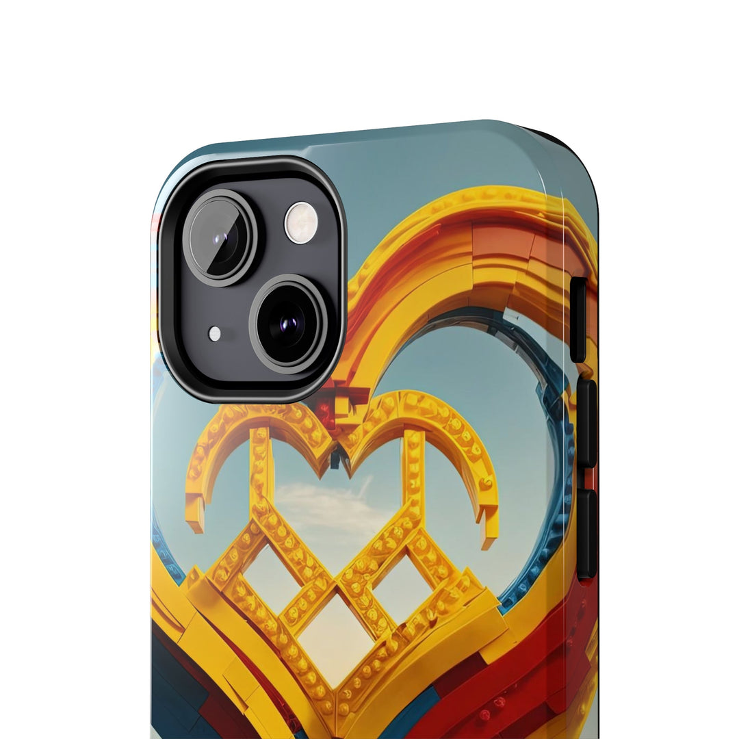 Colorful Heart Sculpture - Tough Phone Case - Phone Case - g(0D·IO) - iPhone 13 Mini - -