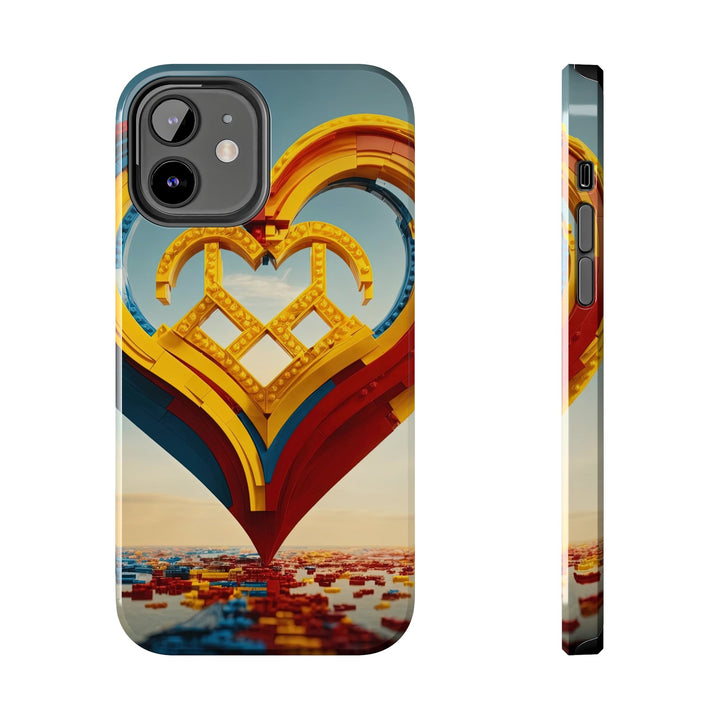 Colorful Heart Sculpture - Tough Phone Case - Phone Case - g(0D·IO) - iPhone 12 - -