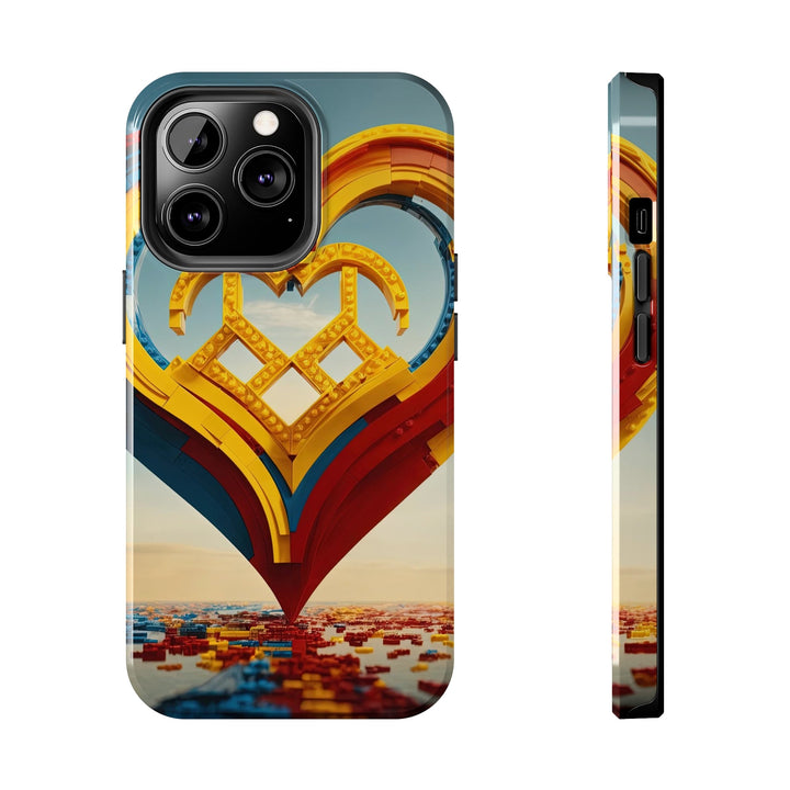 Colorful Heart Sculpture - Tough Phone Case - Phone Case - g(0D·IO) - iPhone 13 Pro - -