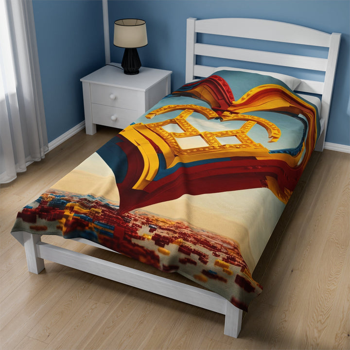 Colorful Heart Sculpture - Velveteen Plush Blanket - All Over Prints - g(0D·IO) - 30" × 40" - -