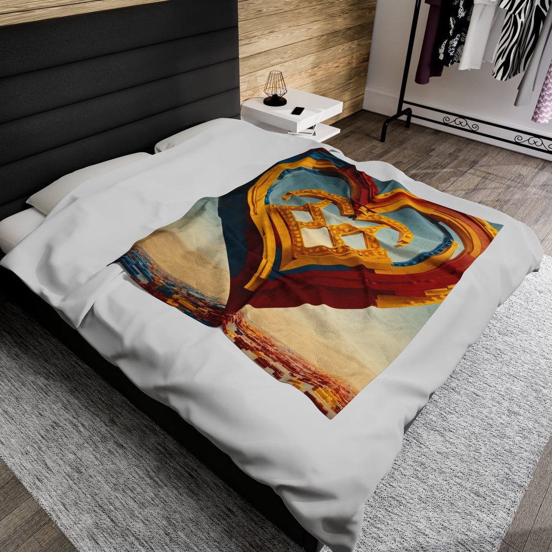 Colorful Heart Sculpture - Velveteen Plush Blanket - All Over Prints - g(0D·IO) - 30" × 40" - -