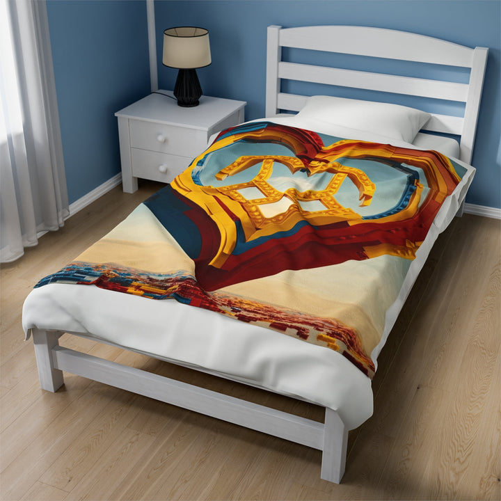 Colorful Heart Sculpture - Velveteen Plush Blanket - All Over Prints - g(0D·IO) - 30" × 40" - -