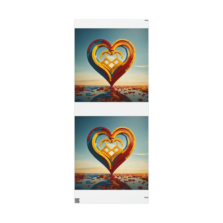 Colorful Heart Sculpture - Wrapping Paper - Home Decor - g(0D·IO) - 30'' x 72'' - Matte -