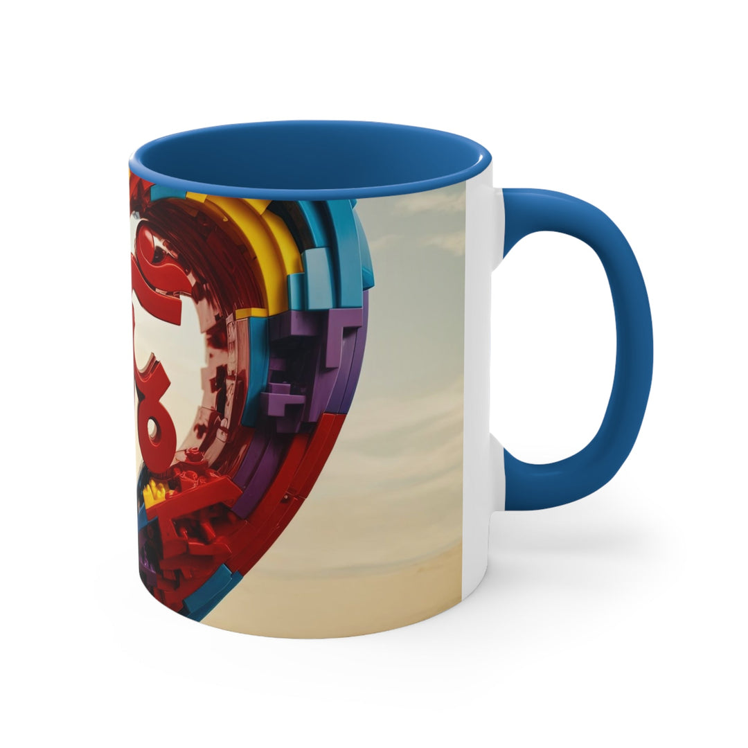 Colorful Love Om - Accent Coffee Mug - Mug - g(0D·IO) - Pink - 11oz -