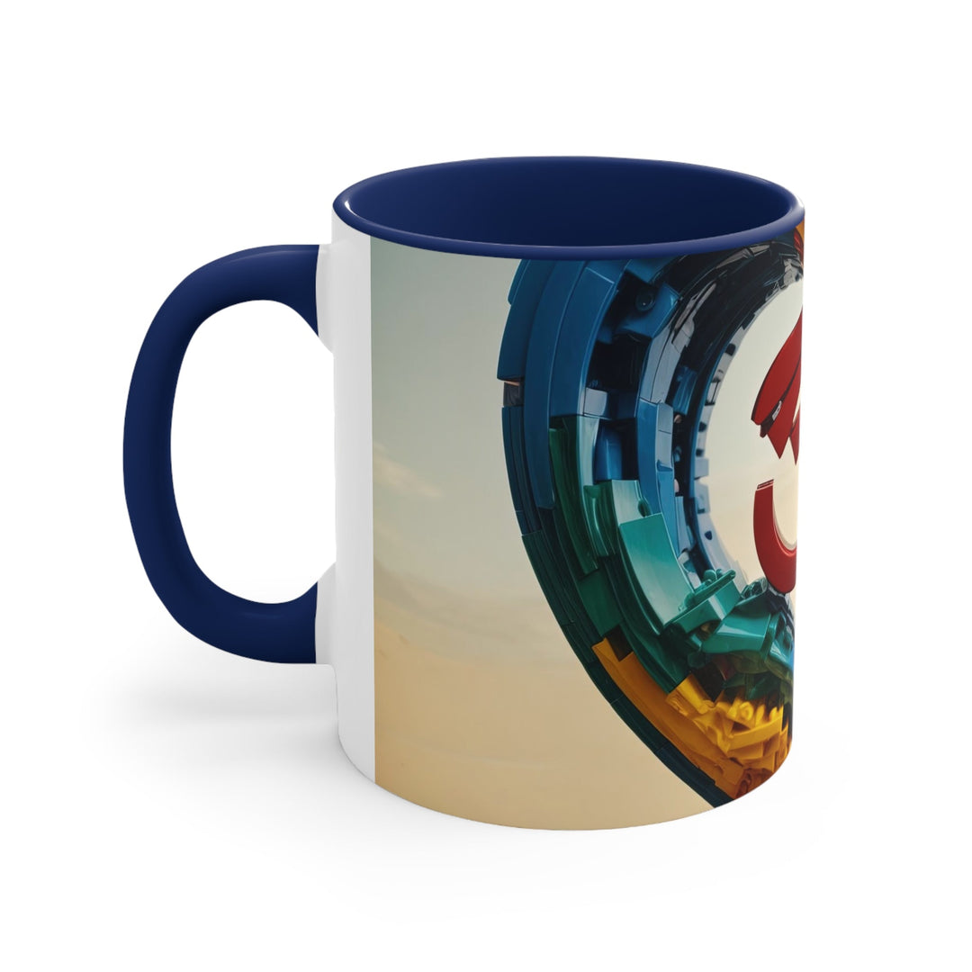 Colorful Love Om - Accent Coffee Mug - Mug - g(0D·IO) - Pink - 11oz -
