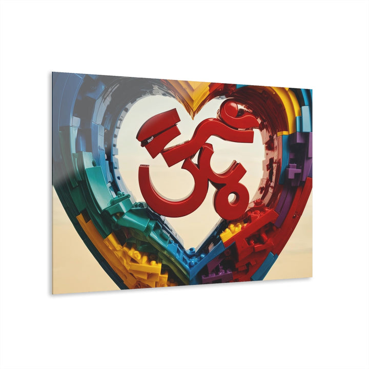 Colorful Love Om - Acrylic Prints (French Cleat Hanging) - Home Decor - g(0D·IO) - 36" x 24" (Horizontal) - 0.25'' -
