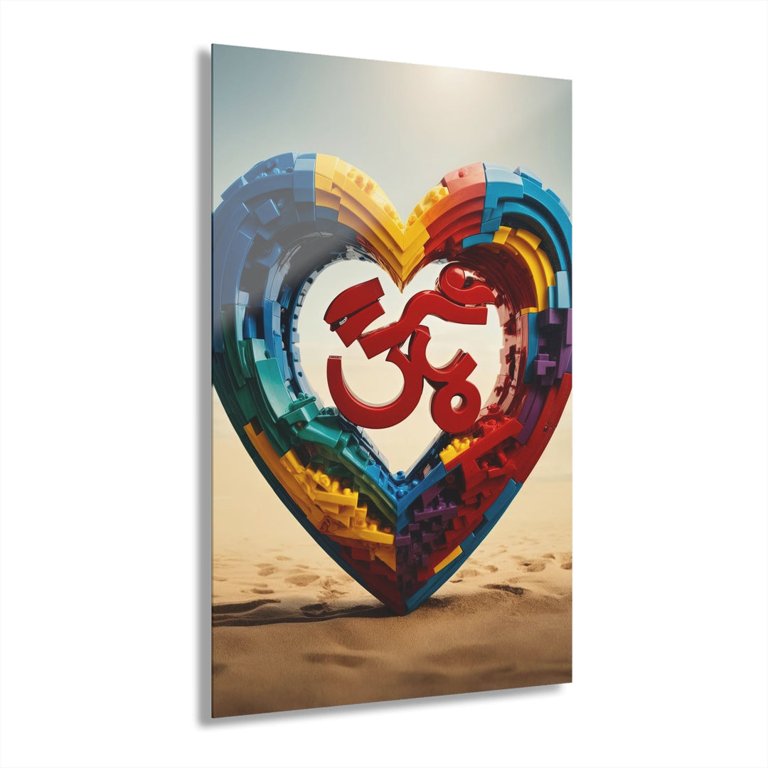 Colorful Love Om - Acrylic Prints (French Cleat Hanging) - Home Decor - g(0D·IO) - 24" x 36" (Vertical) - 0.25'' -