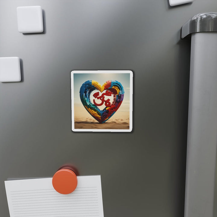 Colorful Love Om - Die-cut Magnet - Home Decor - g(0D·IO) - 6 × 6" - Die-Cut - 1 pc