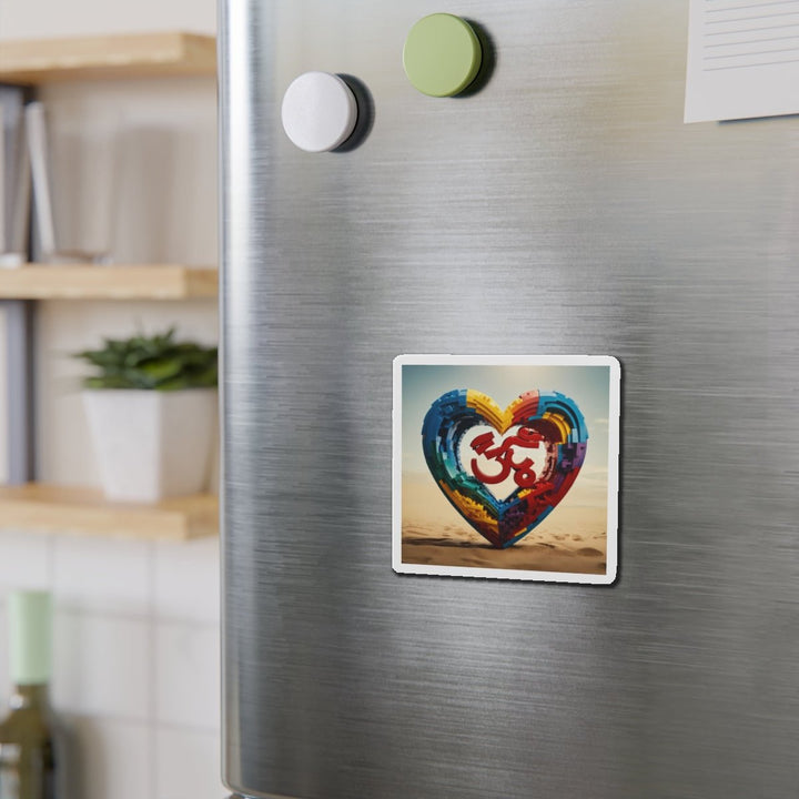 Colorful Love Om - Die-cut Magnet - Home Decor - g(0D·IO) - 6 × 6" - Die-Cut - 1 pc