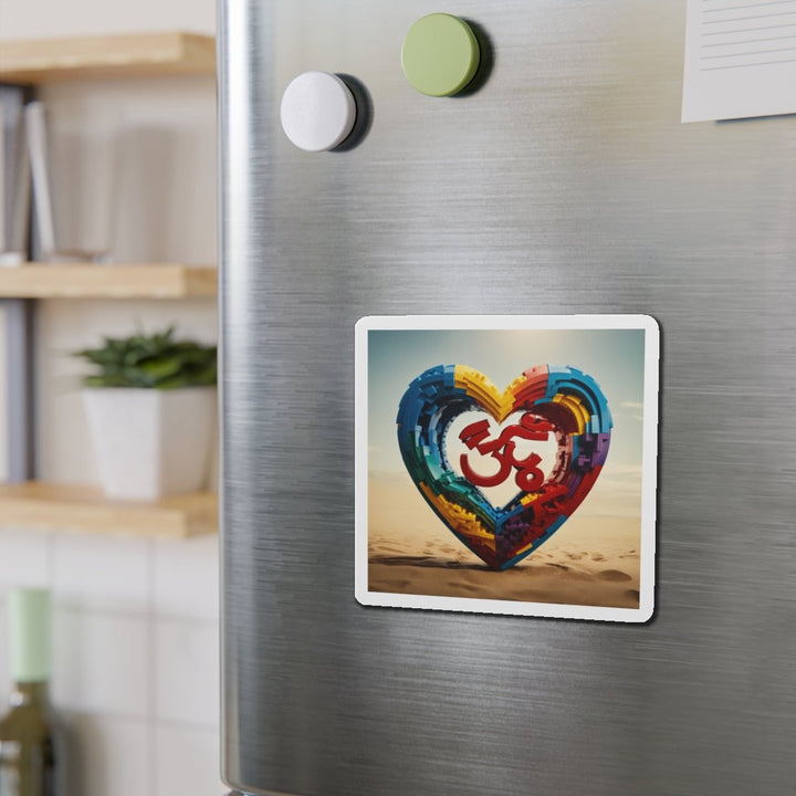 Colorful Love Om - Die-cut Magnet - Home Decor - g(0D·IO) - 6 × 6" - Die-Cut - 1 pc