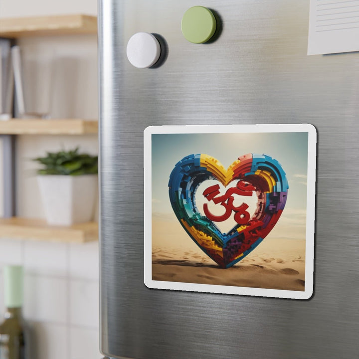 Colorful Love Om - Die-cut Magnet - Home Decor - g(0D·IO) - 6 × 6" - Die-Cut - 1 pc