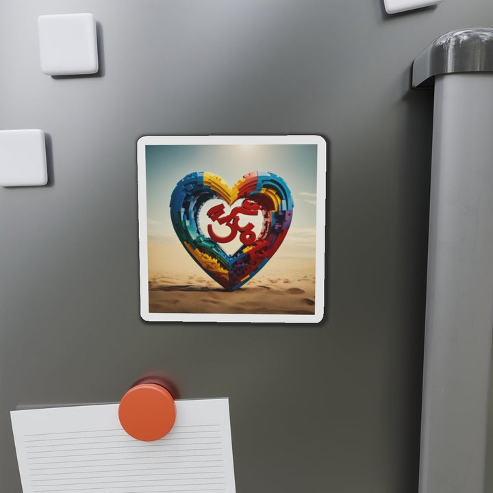 Colorful Love Om - Die-cut Magnet - Home Decor - g(0D·IO) - 6 × 6" - Die-Cut - 1 pc