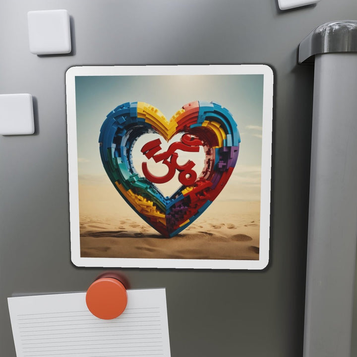 Colorful Love Om - Die-cut Magnet - Home Decor - g(0D·IO) - 6 × 6" - Die-Cut - 1 pc