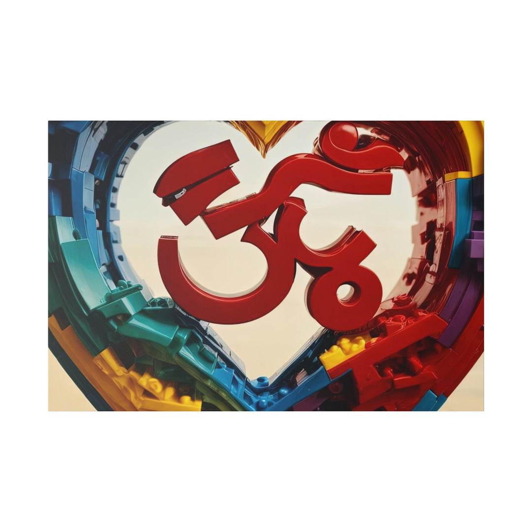 Colorful Love Om - Matte Canvas - Canvas - g(0D·IO) - 48″ x 32″ (Horizontal) - 0.75'' -