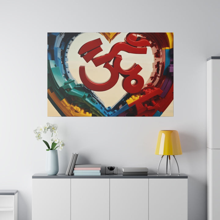 Colorful Love Om - Matte Canvas - Canvas - g(0D·IO) - 32" x 32" (Square) - 0.75'' -