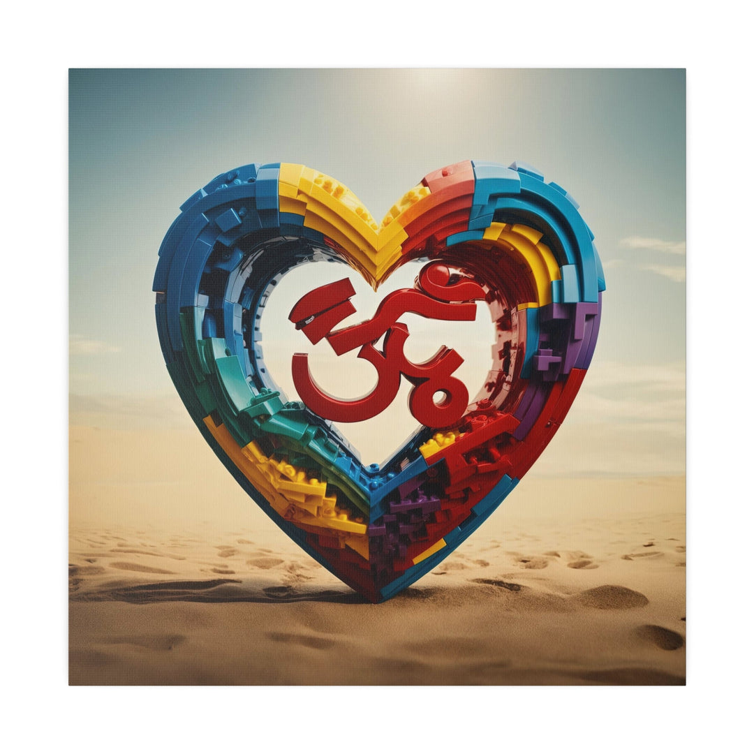 Colorful Love Om - Matte Canvas - Canvas - g(0D·IO) - 32" x 32" (Square) - 0.75'' -