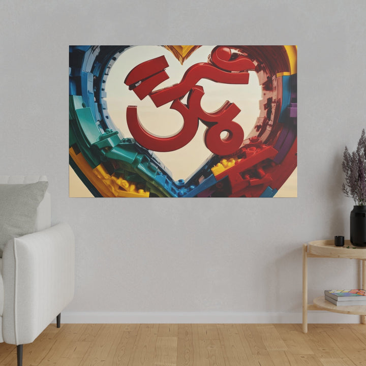 Colorful Love Om - Matte Canvas - Canvas - g(0D·IO) - 32" x 32" (Square) - 0.75'' -