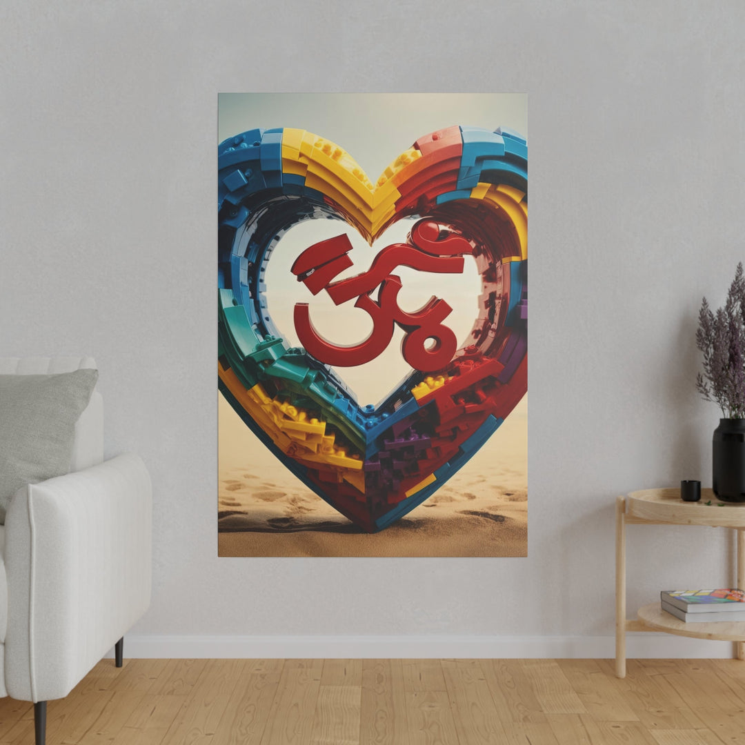 Colorful Love Om - Matte Canvas - Canvas - g(0D·IO) - 32" x 32" (Square) - 0.75'' -