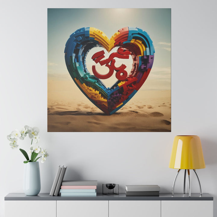 Colorful Love Om - Matte Canvas - Canvas - g(0D·IO) - 32" x 32" (Square) - 0.75'' -