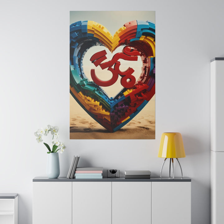 Colorful Love Om - Matte Canvas - Canvas - g(0D·IO) - 32" x 32" (Square) - 0.75'' -