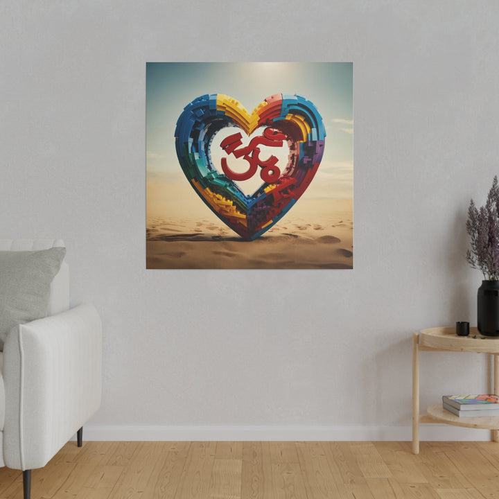 Colorful Love Om - Matte Canvas - Canvas - g(0D·IO) - 32" x 32" (Square) - 0.75'' -