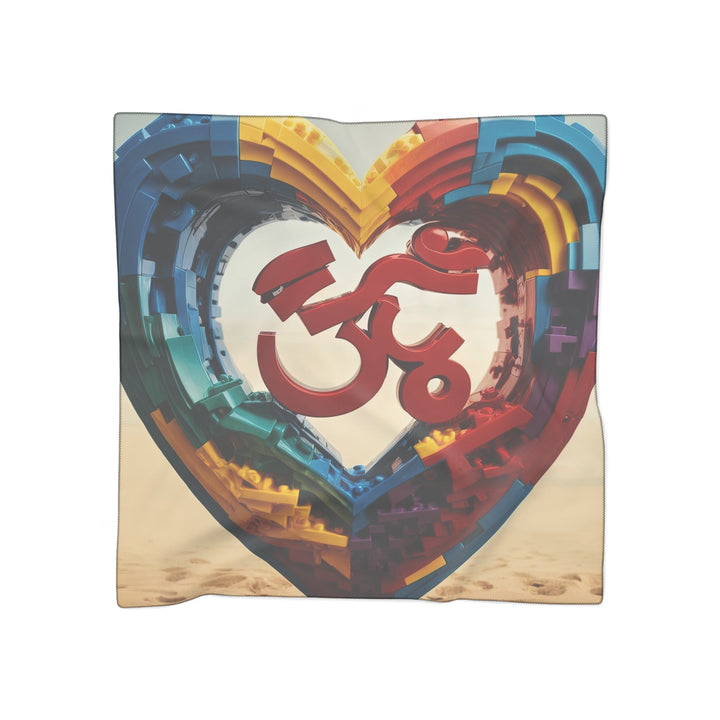 Colorful Love Om - Poly Scarf - Accessories - g(0D·IO) - Poly chiffon - 25" × 25" -