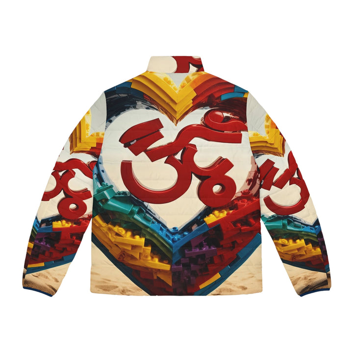 Colorful Love Om - Puffer Jacket - All Over Prints - g(0D·IO) - S - Black zipper -