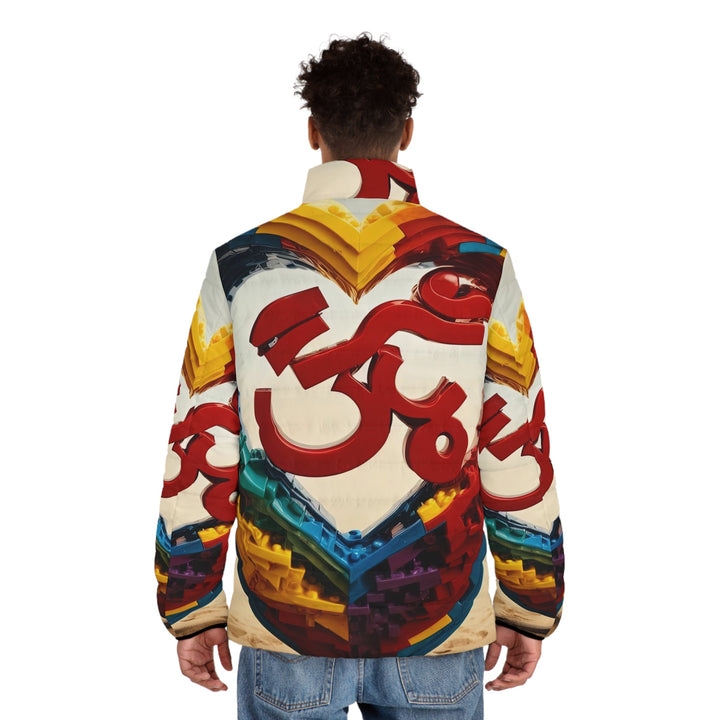 Colorful Love Om - Puffer Jacket - All Over Prints - g(0D·IO) - S - Black zipper -