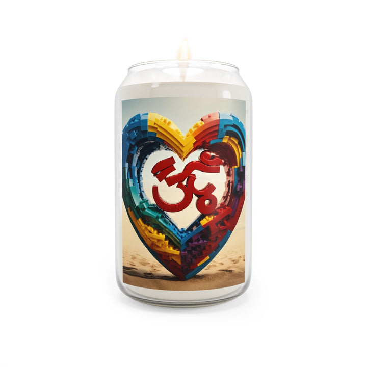 Colorful Love Om - Scented Candle - Home Decor - g(0D·IO) - Comfort Spice - 13.75oz -