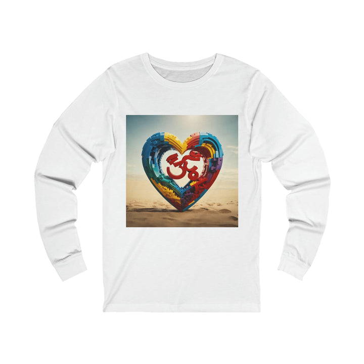 Colorful Love Om - Unisex Jersey Long Sleeve Tee - Long-sleeve - g(0D·IO) - S - White -