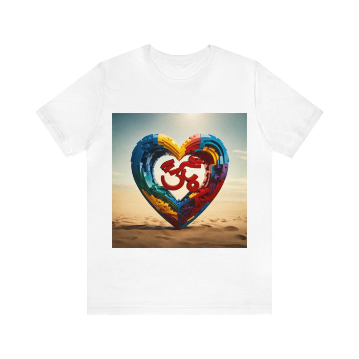 Colorful Love Om - Unisex Jersey Short Sleeve Tee - T-Shirt - g(0D·IO) - White - S -