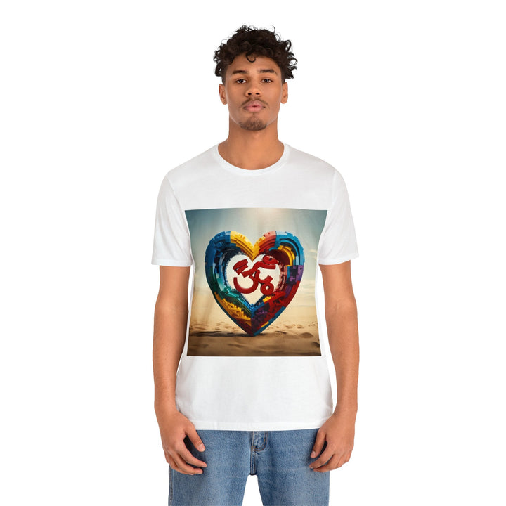 Colorful Love Om - Unisex Jersey Short Sleeve Tee - T-Shirt - g(0D·IO) - Black - S -