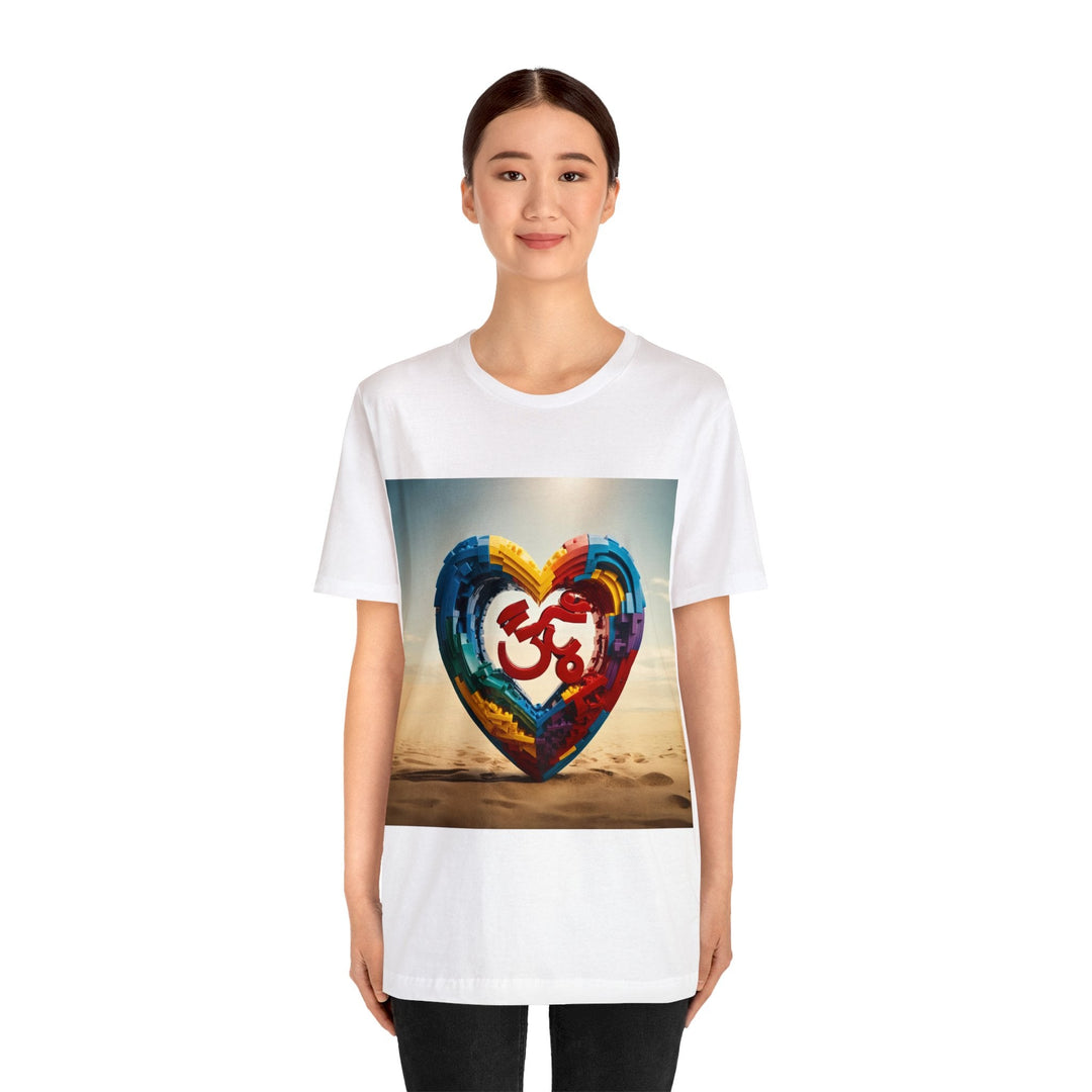 Colorful Love Om - Unisex Jersey Short Sleeve Tee - T-Shirt - g(0D·IO) - Black - S -