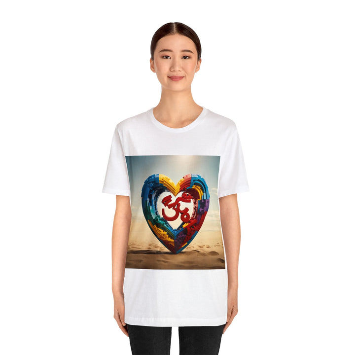 Colorful Love Om - Unisex Jersey Short Sleeve Tee - T-Shirt - g(0D·IO) - Black - S -