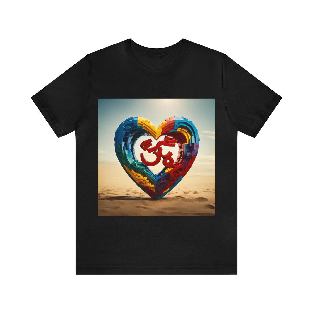 Colorful Love Om - Unisex Jersey Short Sleeve Tee - T-Shirt - g(0D·IO) - Black - S -