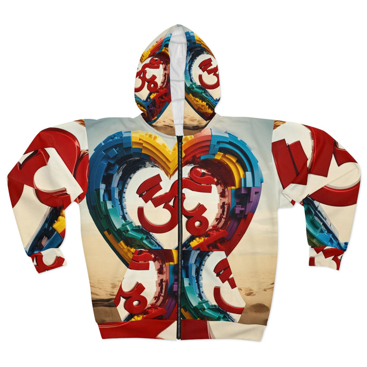 Colorful Love Om - Unisex Zip Hoodie - All Over Prints - g(0D·IO) - XS - -
