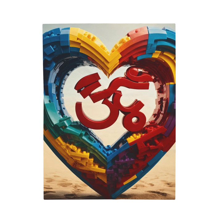 Colorful Love Om - Velveteen Plush Blanket - All Over Prints - g(0D·IO) - 30" × 40" - -