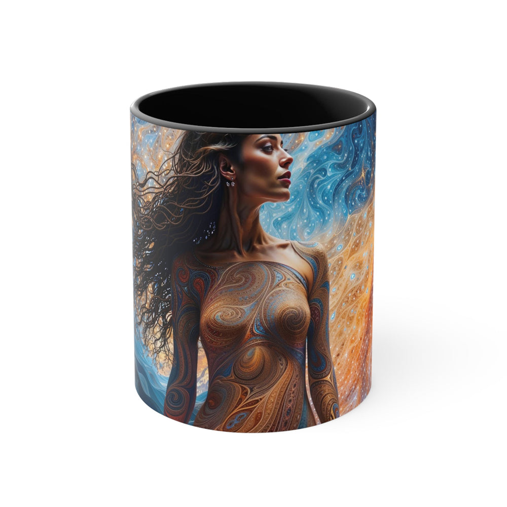 Cosmic Beauty Unfurling - Accent Coffee Mug - Mug - g(0D·IO) - Black - 11oz -