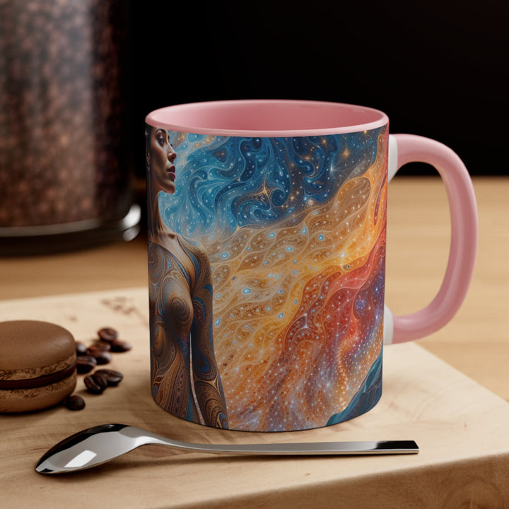 Cosmic Beauty Unfurling - Accent Coffee Mug - Mug - g(0D·IO) - Pink - 11oz -