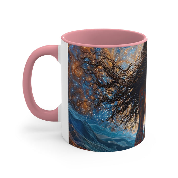 Cosmic Beauty Unfurling - Accent Coffee Mug - Mug - g(0D·IO) - Pink - 11oz -