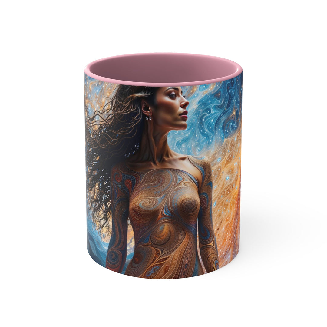 Cosmic Beauty Unfurling - Accent Coffee Mug - Mug - g(0D·IO) - Pink - 11oz -