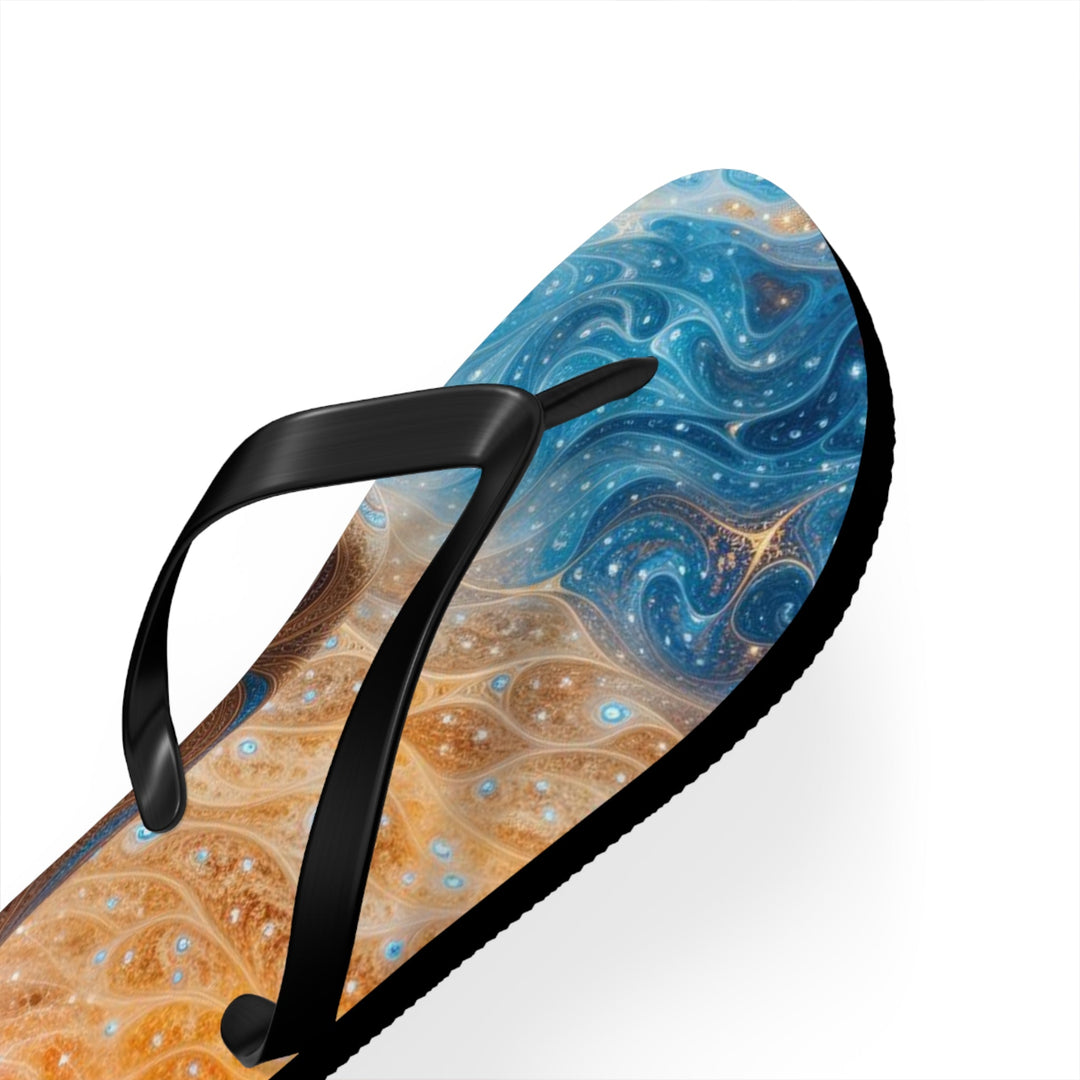 Cosmic Beauty Unfurling - Flip Flops - Shoes - g(0D·IO) - XL - Black sole -