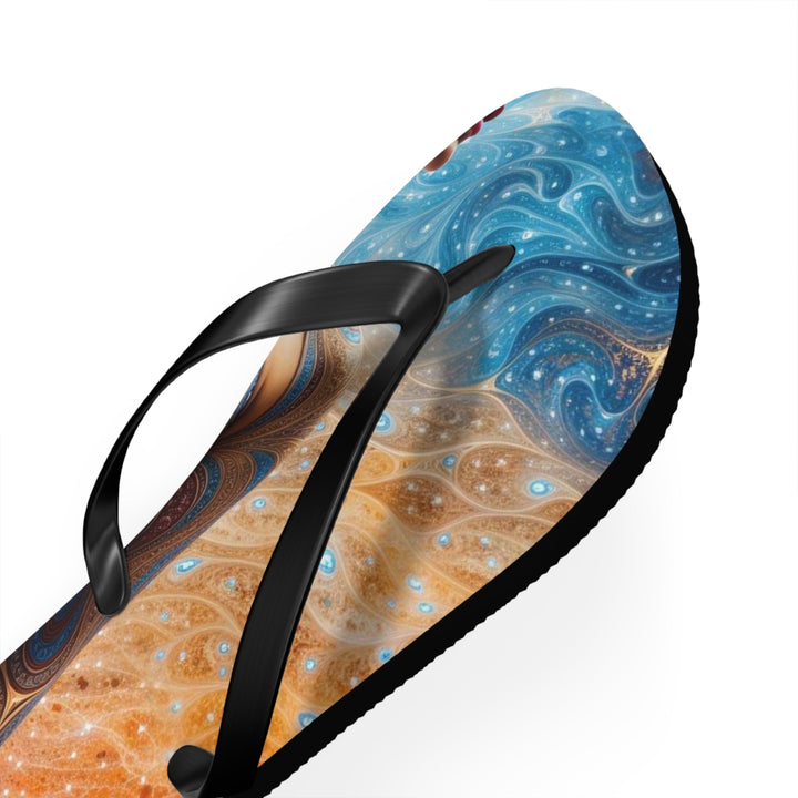 Cosmic Beauty Unfurling - Flip Flops - Shoes - g(0D·IO) - XL - Black sole -