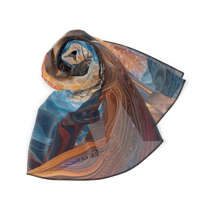 Cosmic Beauty Unfurling - Poly Scarf - Accessories - g(0D·IO) - Poly chiffon - 50" × 50" -